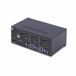 StarTech.com Switch KVM a 2 porte con doppio monitor DisplayPort e HDMI, 4K 60Hz, 1 monitor HDMI e 1 DP, hub USB 5Gbps a 2 porte, 2 porte USB HID, conforme TAA - Vista aggiuntiva 2