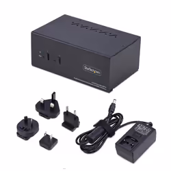 StarTech.com Switch KVM a 2 porte con doppio monitor DisplayPort e HDMI, 4K 60Hz, 1 monitor HDMI e 1 DP, hub USB 5Gbps a 2 porte, 2 porte USB HID, conforme TAA - Vista aggiuntiva 6