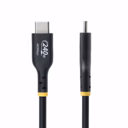 StarTech.com Cavo di Ricarica USB-C da 3m, cavo USB-C certificato USB-IF, 240W PD EPR, cavo trasferimento dati USB 2.0 Tipo-C per laptop, rivestimento in TPE, M/M