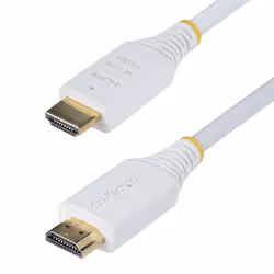 StarTech.com Cavo HDMI Premium Certificato Alta Velocità da 3m, 4K 60Hz / 1440p 144Hz, HDR10 / HDCP 2.2 / ARC, 18 Gbps, UHD HDMI 2.0 per TV / Monitor / Display, Rivestimento in TPE, Bianco - Vista aggiuntiva 2
