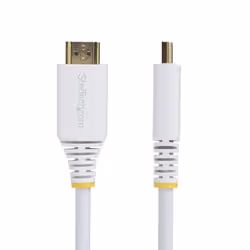 StarTech.com Cavo HDMI Premium Certificato Alta Velocità da 3m, 4K 60Hz / 1440p 144Hz, HDR10 / HDCP 2.2 / ARC, 18 Gbps, UHD HDMI 2.0 per TV / Monitor / Display, Rivestimento in TPE, Bianco - Vista aggiuntiva 3
