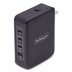 StarTech.com Caricatore USB-C da parete da 140W, 3x USB-C/1x USB-A, adattatore di alimentazione internazionale PD 3.1 GaN per ...