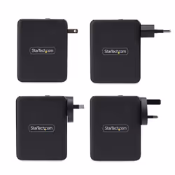 StarTech.com Caricatore USB-C da parete da 140W, 3x USB-C/1x USB-A, adattatore di alimentazione internazionale PD 3.1 GaN per MacBook/Dell XPS/Inspiron - Vista aggiuntiva 5