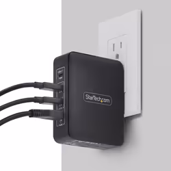 StarTech.com Caricatore USB-C da parete da 140W, 3x USB-C/1x USB-A, adattatore di alimentazione internazionale PD 3.1 GaN per MacBook/Dell XPS/Inspiron - Vista aggiuntiva 6