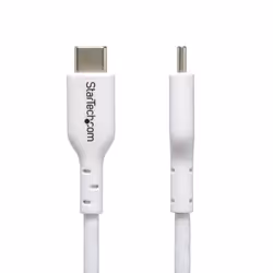 StarTech.com Cavo USB-C bianco da 1m, cavo di ricarica USB 2.0 Tipo-C per laptop, Power Delivery 60W 3A, rivestimento in TPE, cavo di trasferimento dati USB-C, M/M