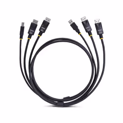 StarTech.com DDU1226-KVM-CABLE cavo per tastiera, video e mouse Nero 1,8 m