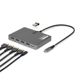 StarTech.com QUAD-USB-HDMI-ADAPT replicatore di porte e docking station per laptop Cablato USB 3.2 Gen 1 (3.1 Gen 1) Type-C Grigio