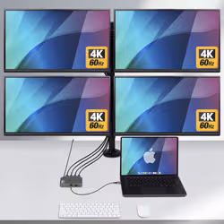 StarTech.com QUAD-USB-HDMI-ADAPT replicatore di porte e docking station per laptop Cablato USB 3.2 Gen 1 (3.1 Gen 1) Type-C Grigio - Vista aggiuntiva 3
