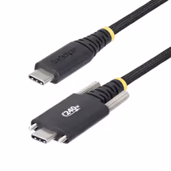 StarTech.com Cavo di ricarica USB-C da 2m, chiusura a vite laterale, 240W (5A) PD EPR, rivestimento in silicone con nylon int ...