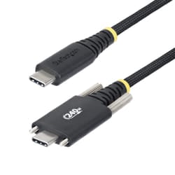StarTech.com Cavo di ricarica USB-C da 2m, chiusura a vite laterale, 240W (5A) PD EPR, rivestimento in silicone con nylon intrecciato, USB 2.0, certificato USB-IF