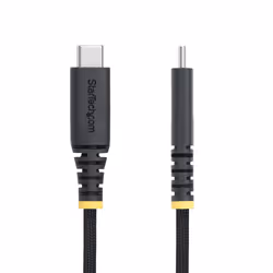 StarTech.com Cavo di ricarica USB-C da 2m, chiusura a vite laterale, 240W (5A) PD EPR, rivestimento in silicone con nylon intrecciato, USB 2.0, certificato USB-IF