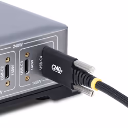 StarTech.com Cavo di ricarica USB-C da 2m, chiusura a vite laterale, 240W (5A) PD EPR, rivestimento in silicone con nylon intrecciato, USB 2.0, certificato USB-IF - Vista aggiuntiva 8