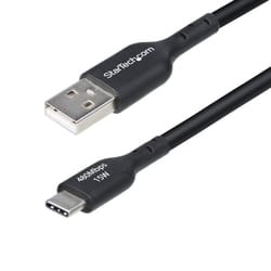 StarTech.com Cavo di Ricarica USB-A a USB-C da 4m - Cavetto di Carica Rapida USB-A a Type-C da 3A, Cavo per Trasferimento Dati USB 2.0 rivestito in TPE - Nero