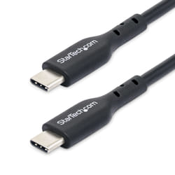 StarTech.com Cavo USB-C da 4 m, cavo di ricarica e sincronizzazione 60 W (3 A) PD, cavo USB 2.0 per laptop, rivestimento in TPE - Cavetto USB C nero per ricarica