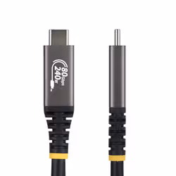 StarTech.com Cavo USB4 da 1m, Cavo USB-C Certificato USB-IF, 80Gbps, PD240W, 8K120Hz / 4K240Hz DP2.1 DP80, Cavetto Tipo-C Compatibile Thunderbolt 4 - Vista aggiuntiva 2