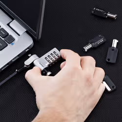StarTech.com 10-Pack 3-in-1 Laptop Lock cavo di sicurezza Nero, Argento 2 m - Vista aggiuntiva 5