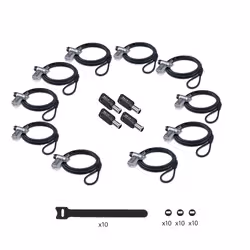StarTech.com 10-Pack 3-in-1 Laptop Lock cavo di sicurezza Nero, Argento 2 m - Vista aggiuntiva 7