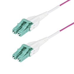 StarTech.com Cavo in fibra ottica multimodale da 5m LC a LC (UPC) OM4 Viola Erica, 50/125 µm, 40G/100G, LOMMF/VCSEL, cavo in fibra Uniboot, certificato OFNR Riser