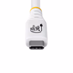 StarTech.com Cavo USB4 da 2m, Cavo USB-C Certificato USB-IF, 20 Gbps, PD EPR 240W, DP 1.4 4K 120Hz, Cavetto Tipo-C con guaina in TPE; Bianco - Vista aggiuntiva 4