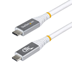StarTech.com Cavo USB4 da 1,5 m, Cavo USB-C Certificato USB-IF, 80Gbps, PD240W, 8K120Hz / 4K240Hz DP2.1 DP80, Cavetto Tipo-C Compatibile Thunderbolt 4; Bianco