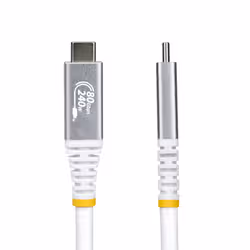 StarTech.com Cavo USB4 da 1m, Cavo USB-C Certificato USB-IF, 80Gbps, PD240W, 8K120Hz / 4K240Hz DP2.1 DP80, Cavetto Tipo-C Compatibile Thunderbolt 4; Bianco - Vista aggiuntiva 2