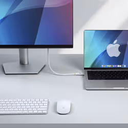 StarTech.com Cavo USB4 da 50cm, Cavo USB-C Certificato USB-IF, 80Gbps, PD240W, 8K120Hz / 4K240Hz DP2.1 DP80, Cavetto Tipo-C Compatibile Thunderbolt 4; Bianco - Vista aggiuntiva 5