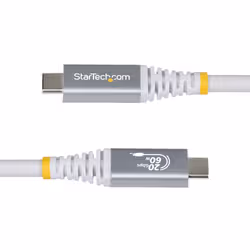 StarTech.com Cavo USB4 da 3m, Cavo USB-C Certificato USB-IF, 20 Gbps, PD60W, DP 1.4 4K120Hz, Resistente Cavetto Tipo-C Doppio Strato Intrecciato in TPE, Bianco - Vista aggiuntiva 3