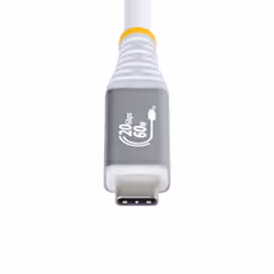 StarTech.com Cavo USB4 da 3m, Cavo USB-C Certificato USB-IF, 20 Gbps, PD60W, DP 1.4 4K120Hz, Resistente Cavetto Tipo-C Doppio Strato Intrecciato in TPE, Bianco - Vista aggiuntiva 4