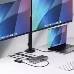 StarTech.com 208UE-USB4-DOCK replicatore di porte e docking station per laptop Cablato Grigio - Vista aggiuntiva 2