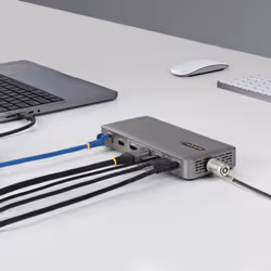 StarTech.com 208UE-USB4-DOCK replicatore di porte e docking station per laptop Cablato Grigio - Vista aggiuntiva 3