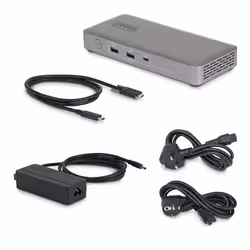 StarTech.com 208UE-USB4-DOCK replicatore di porte e docking station per laptop Cablato Grigio - Vista aggiuntiva 4