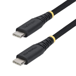 StarTech.com Cavo di Ricarica USB-C da 2m, 60W (3A) PD, Guaina con Doppio Strato Intrecciato in Nylon/TPE, Robusto Cavetto USB 2.0 per la Ricarica di Laptop