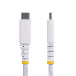 StarTech.com Cavo di Ricarica USB-C Bianco da 3m, 60W (3A) PD, Guaina con Doppio Strato Intrecciato in Nylon/TPE, Robusto Cavetto USB 2.0 per la Ricarica di Laptop - Vista aggiuntiva 2