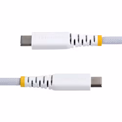 StarTech.com Cavo di Ricarica USB-C Bianco da 3m, 60W (3A) PD, Guaina con Doppio Strato Intrecciato in Nylon/TPE, Robusto Cavetto USB 2.0 per la Ricarica di Laptop - Vista aggiuntiva 3