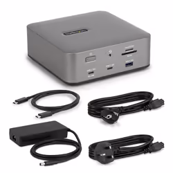 StarTech.com 215UE-TB5USB4DOCK replicatore di porte e docking station per laptop Cablato Thunderbolt 5 Grigio - Vista aggiuntiva 4