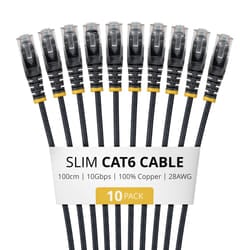 StarTech.com N6PAT100CMBKS10PK cavo di rete Nero 1 m Cat6 U/UTP (UTP)