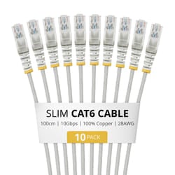 StarTech.com N6PAT100CMGRS10PK cavo di rete Grigio 1 m Cat6 U/UTP (UTP)