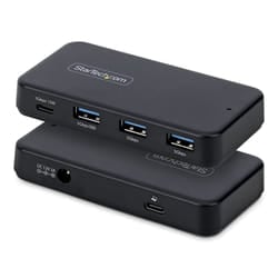 StarTech.com Hub 4 Porte USB-C e USB-A 5Gbps, Autoalimentato, Cavo Host 2-in-1 USB-C/USB-A, 1x USB-C e 3x USB-A (1x BC 1.2), Alimentatore 36W Incluso