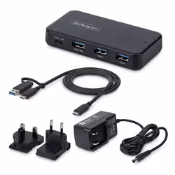 StarTech.com Hub 4 Porte USB-C e USB-A 5Gbps, Autoalimentato, Cavo Host 2-in-1 USB-C/USB-A, 1x USB-C e 3x USB-A (1x BC 1.2), Alimentatore 36W Incluso - Vista aggiuntiva 3