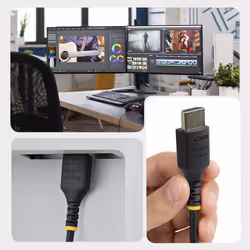 StarTech.com Cavo HDMI 2.1 Ultra High Speed Slim Certificato 50cm, 8K 60Hz / 4K 120Hz, con HDR10+ / eARC, 48Gbps, Cavo HDMI 8K Flessibile e Ultra Sottile - Vista aggiuntiva 2