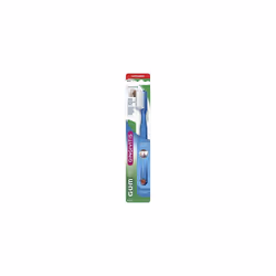 Gum Classic 411 Spazzolino Setole Morbide Regular a quattro file di setole con profilo Dome Trim, grazie a cui si riesce apen ...
