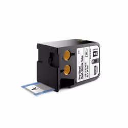 DYMO Tubo termoretraibile a lunghezza fissa, Nero su bianco, 65 pz, Nero, Trasferimento termico, Belgio, UL 224