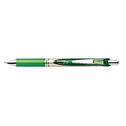 Pentel EnerGel Xm, Penna in gel retrattile, Verde, Verde, Argento, Fine, Ambidestro, 0,35 mm
