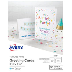 Avery 3378 Biglietto di auguri standard Compleanno 30 pz