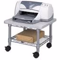 Safco Under-Desk Printer/Fax Stand, Acciaio, Grigio, 7,71 kg, 482,6 x 406,4 x 342,9 mm