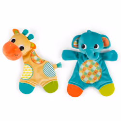Bright Starts Snuggle & Teethe, Bambino/Bambina, Massaggiagengive integrato, Tessuto, Felpato, Multicolore, 1 pz