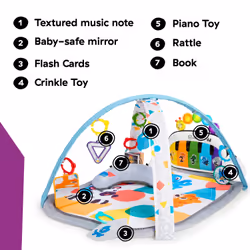 Baby Einstein BE-11749 palestra per bambino e tappeto di gioco Tessuto, Metallo, Plastica Multicolore Palestrina a tappeto per bambino - Vista aggiuntiva 3