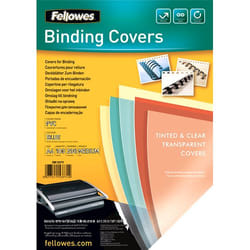 Fellowes 5377101 cartellina A4 Plastica, PVC Blu, Trasparente 100 pz