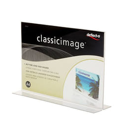 Deflecto 47701 stand informativo e supporto per brochure Supporto per segnale A4 Polistirene (PS) Trasparente