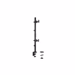 Kensington Braccio per doppio monitor con impilamento verticale, Morsa, 9 kg, 33 cm (13"), 81,3 cm (32"), 100 x 100 mm, Nero